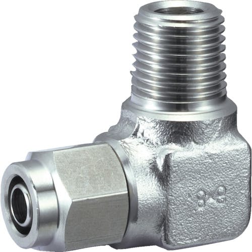 【CAINZ-DASH】トラスコ中山 ＳＵＳメイルエルボ　適用チューブ径１０Ｘ８　ねじＲ１／４ TS10-02ML【別送品】