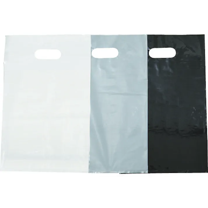 【CAINZ-DASH】トラスコ中山 カラーポリ手提げ袋S 0.08X250X400 黒 20枚入 F-2540BK【別送品】