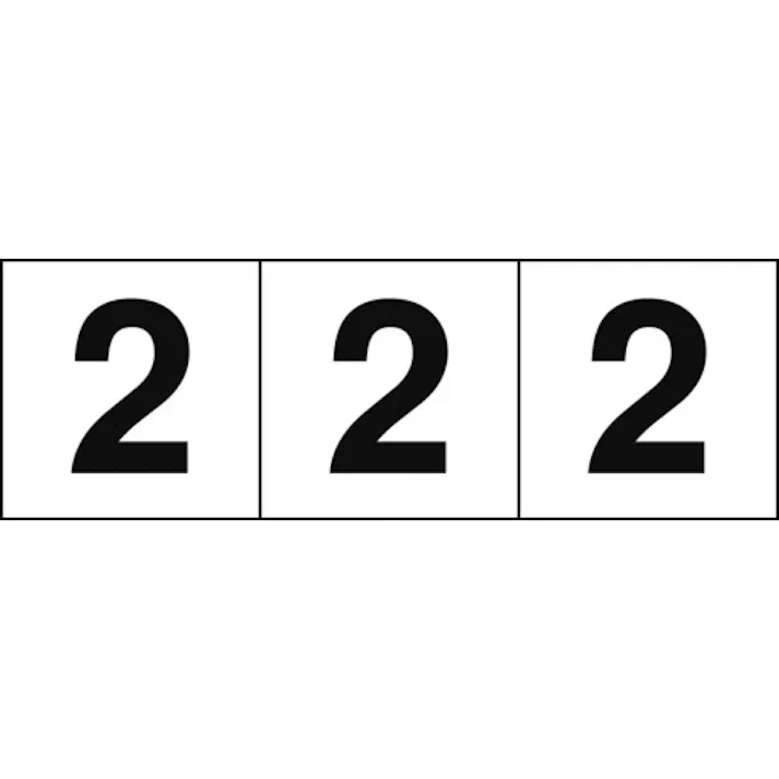 【CAINZ-DASH】トラスコ中山 数字ステッカ― 30×30 「2」 白地/黒文字 3枚入 TSN-30-2【別送品】