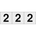 【CAINZ-DASH】トラスコ中山 数字ステッカ―　３０×３０　「２」　透明地／黒文字　３枚入 TSN-30-2-TM【別送品】