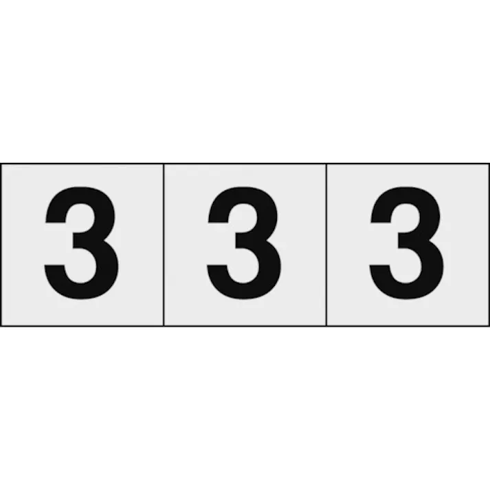 【CAINZ-DASH】トラスコ中山 数字ステッカー 30×30 「3」 透明地/黒文字 3枚入 TSN-30-3-TM【別送品】