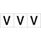 【CAINZ-DASH】トラスコ中山 アルファベットステッカー 30×30 「V」 白地/黒文字 3枚入 TSN-30-V【別送品】