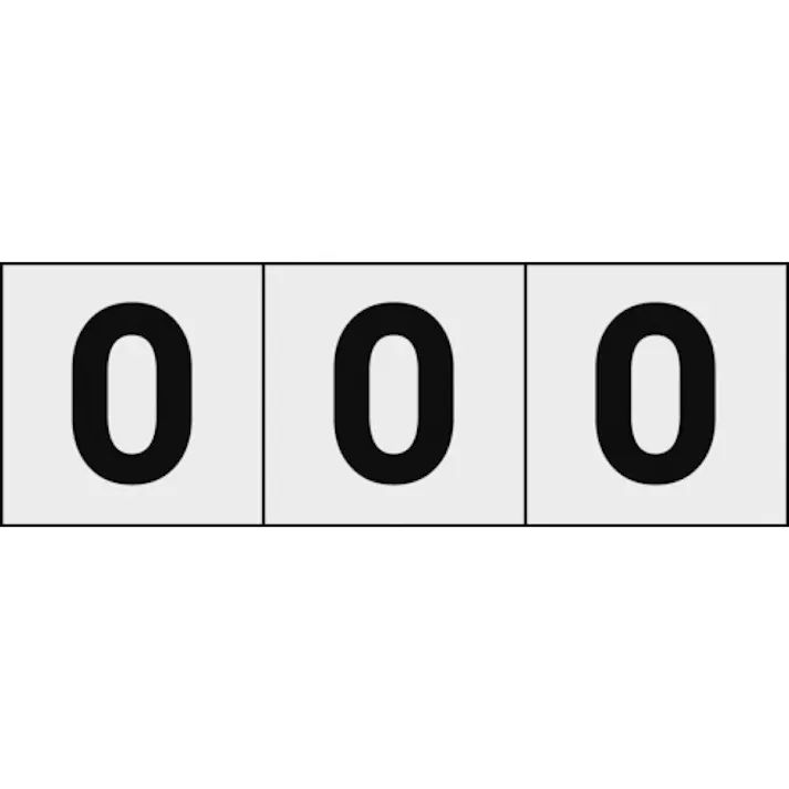 【CAINZ-DASH】トラスコ中山 数字ステッカー 30×30 「0」 透明地/黒文字 3枚入 TSN-30-ZR-TM【別送品】