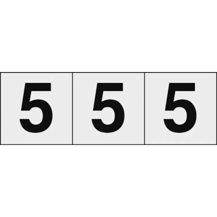 【CAINZ-DASH】トラスコ中山 数字ステッカー 50×50 「5」 透明地/黒文字 3枚入 TSN-50-5-TM【別送品】