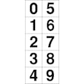 【CAINZ-DASH】トラスコ中山 数字ステッカー　５０×５０　「０～９」連番　白地／黒文字　１枚入 TSN-50-10【別送品】