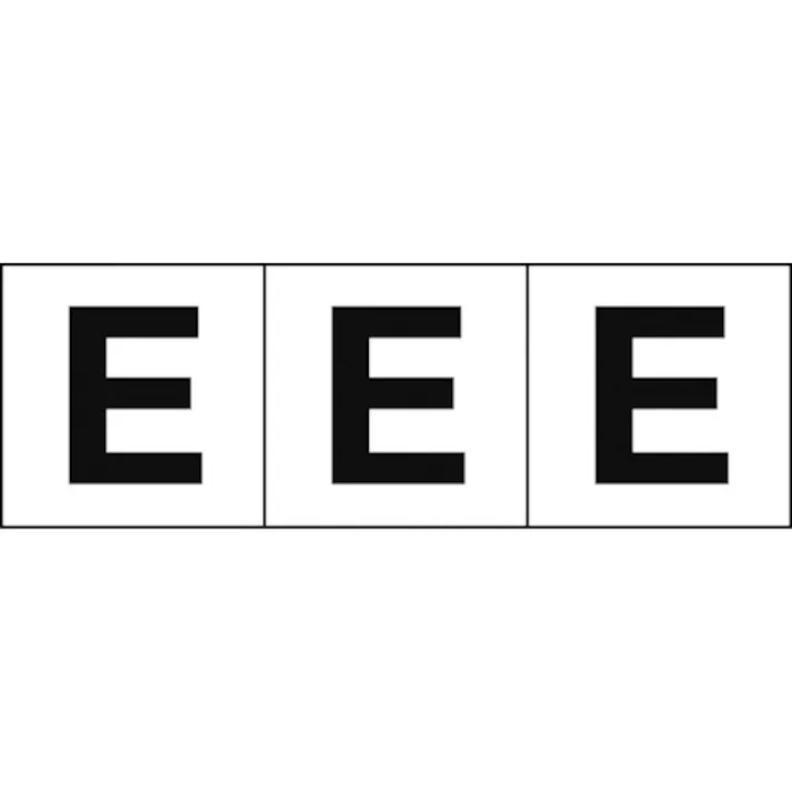 【CAINZ-DASH】トラスコ中山 アルファベットステッカー 50×50 「E」 白地/黒文字 3枚入 TSN-50-E【別送品】