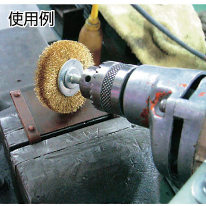 【CAINZ-DASH】トラスコ中山 軸付ホイールブラシ φ50X軸6 真鍮 線径0.15 TB-6224【別送品】