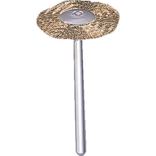 【CAINZ-DASH】トラスコ中山 平型ブラシ　真鍮　線０．１Ｘ外径Φ２３Ｘ軸Φ３ 233H-3【別送品】