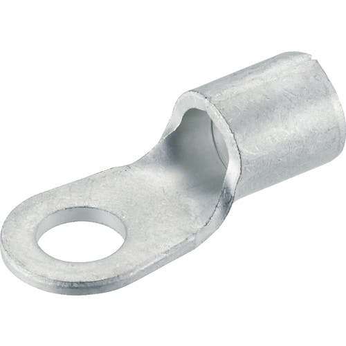トラスコ中山 裸圧着端子 丸形(6個入) スタッド径Φ6.4 全長27.5mm T-R14-6 裸圧着端子 トラスコ中山 裸圧着端子 丸形(6個入) スタッド径Φ6.4 全長27.5mm T-R14-6 裸圧着端子