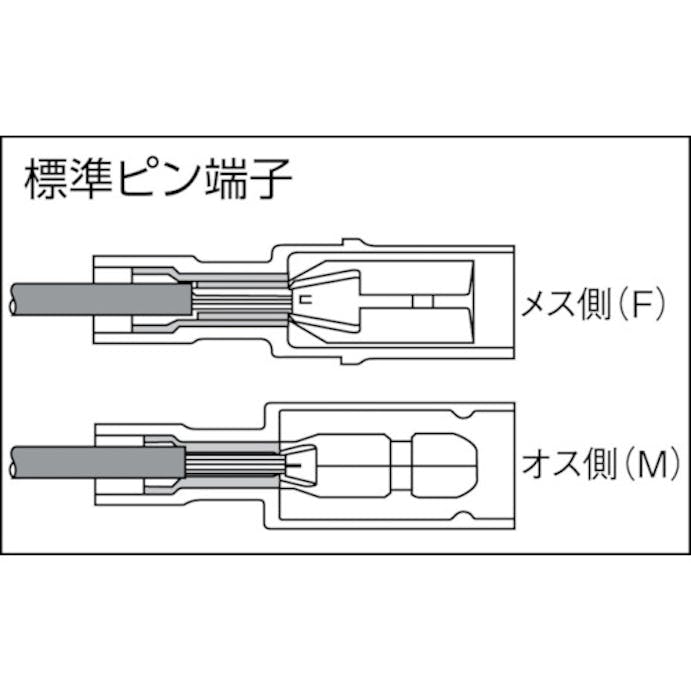 【CAINZ-DASH】トラスコ中山 絶縁被覆付差込形ピン端子φ５．１　オス　（１５個入） T-PC-2005M【別送品】