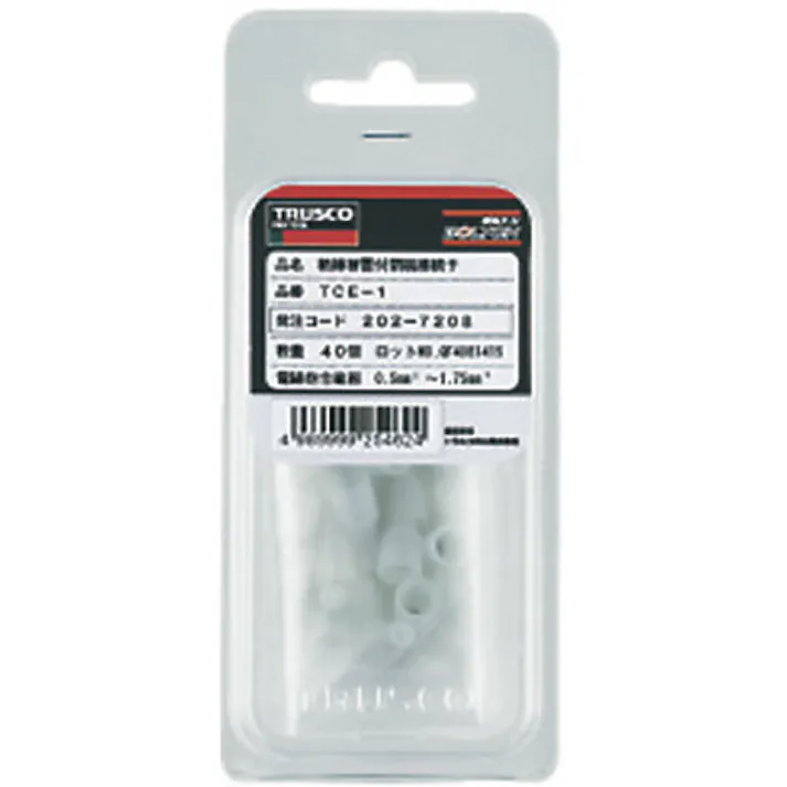 【CAINZ-DASH】トラスコ中山 絶縁被覆付閉端接続子 CE-1 (40個入) T-CE-1【別送品】