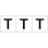 【CAINZ-DASH】トラスコ中山 アルファベットステッカー　５０×５０　「Ｔ」　白地／黒文字　３枚入 TSN-50-T【別送品】