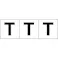 【CAINZ-DASH】トラスコ中山 アルファベットステッカー 50×50 「T」 白地/黒文字 3枚入 TSN-50-T【別送品】