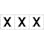 【CAINZ-DASH】トラスコ中山 アルファベットステッカー　５０×５０　「Ｘ」　白地／黒文字　３枚入 TSN-50-X【別送品】