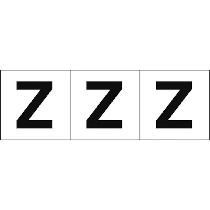 【CAINZ-DASH】トラスコ中山 アルファベットステッカー 50×50 「Z」 白地/黒文字 3枚入 TSN-50-Z【別送品】