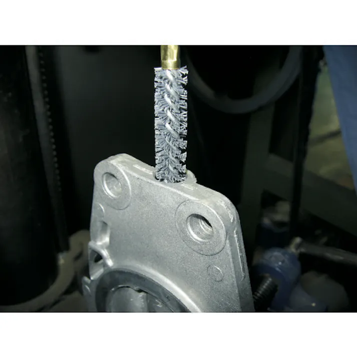 【CAINZ-DASH】トラスコ中山 ネジリブラシ 電動用 砥粒ナイロン 線0.45X外径Φ13X軸Φ6 TB-5732【別送品】