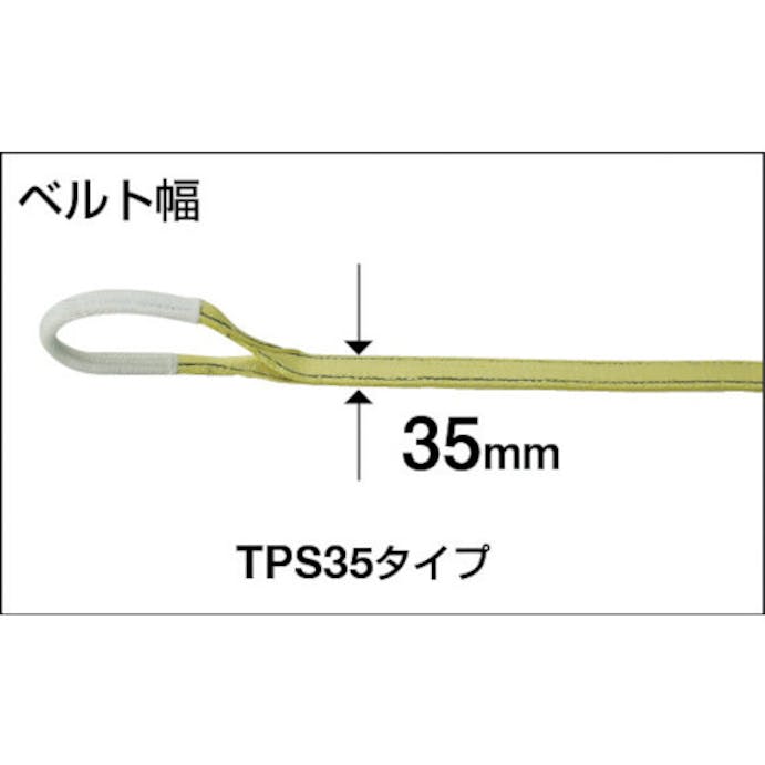 【CAINZ-DASH】トラスコ中山 ポリエステルスリング　ＪＩＳ３等級　両端アイ形　３５ｍｍＸ１．５ｍ TPS35-15【別送品】