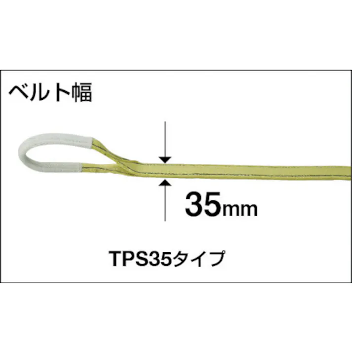 【CAINZ-DASH】トラスコ中山 ポリエステルスリング JIS3等級 両端アイ形 35mmX5.0m TPS35-50【別送品】