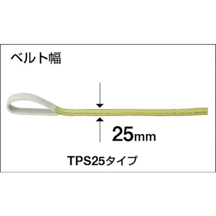 【CAINZ-DASH】トラスコ中山 ポリエステルスリング JIS3等級 両端アイ形 25mmX2.5m TPS25-25【別送品】