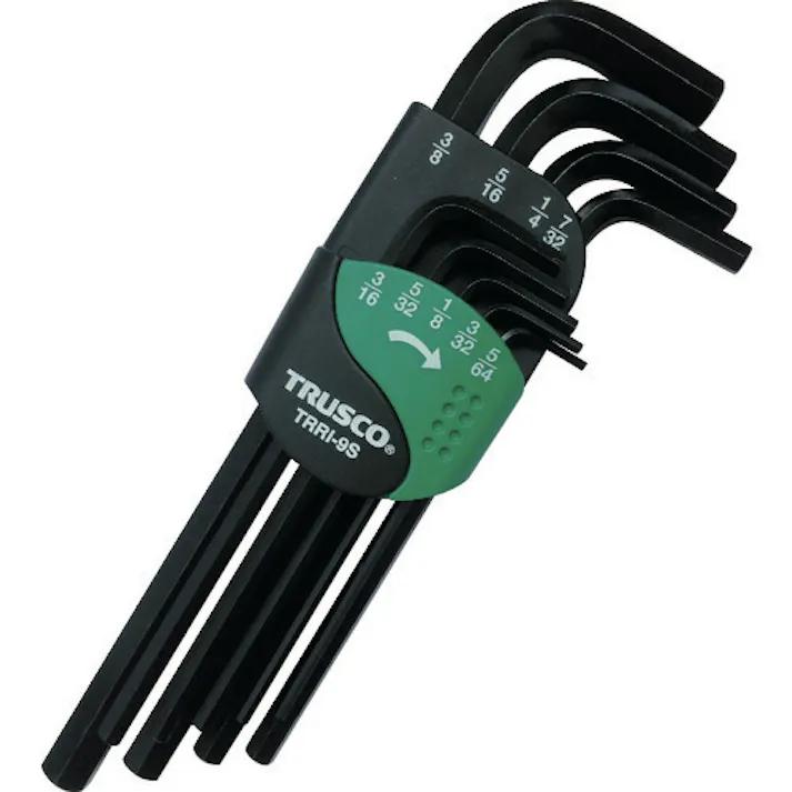 【CAINZ-DASH】トラスコ中山 六角棒レンチセット 9本組(インチタイプ) TRRI-9S【別送品】