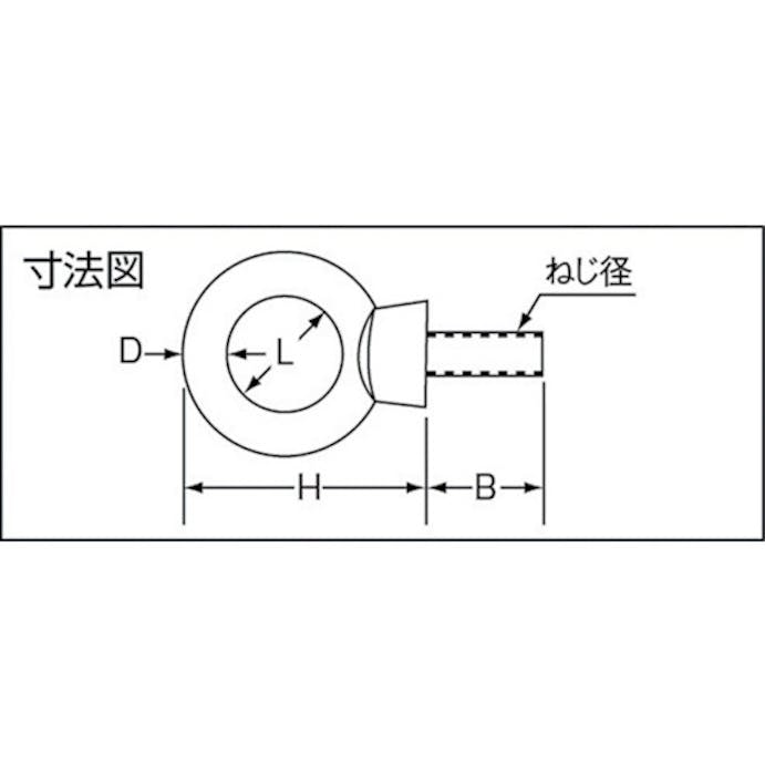 【CAINZ-DASH】トラスコ中山 アイボルト　スチール製　６ｍｍ TAB-06M【別送品】