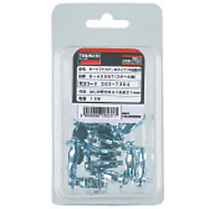 【CAINZ-DASH】トラスコ中山 ボードファスナー スチール M4X42 10本入 (中空壁用アンカー/はさみ固定式) B-412BT【別送品】