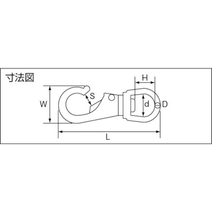【CAINZ-DASH】トラスコ中山 スイベルスナップ ステンレス製 線径Φ7×開口14mm (1個入) TSS-3【別送品】