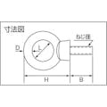 【CAINZ-DASH】トラスコ中山 アイボルト　ステンレス製　Φ３Ｘ穴径９ＸＭ３　（１個＝１袋） TIB-3M【別送品】