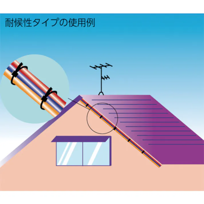 【CAINZ-DASH】トラスコ中山 ケーブルタイ幅4.8mm×190mm最大結束φ49耐候性 100本 TRCV-190MW【別送品】