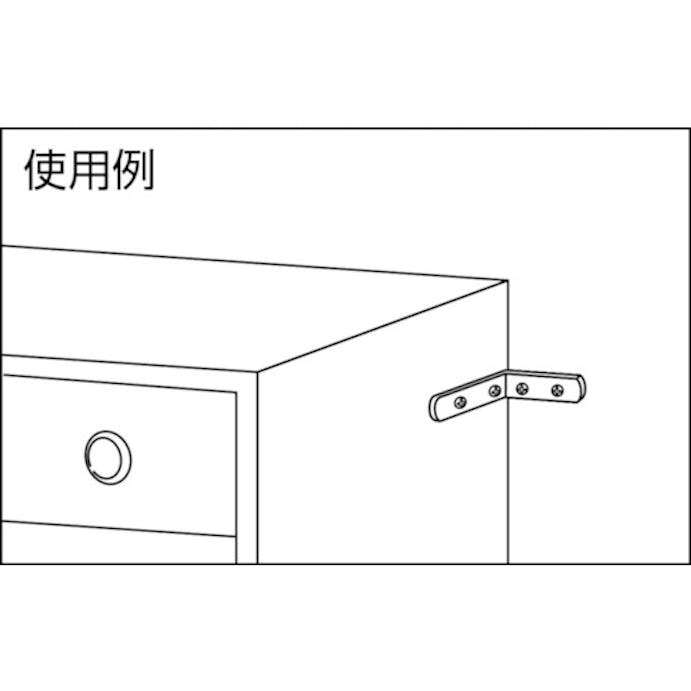 【CAINZ-DASH】トラスコ中山 ジョイント金具１９型Ｌ　ステンレス　寸法８９Ｘ３９　穴数４ TK19-L4S【別送品】