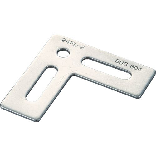 【CAINZ-DASH】トラスコ中山 ジョイント金具２４型フラット　ステン寸法６５Ｘ６５　穴数３ TK24-FL2S【別送品】