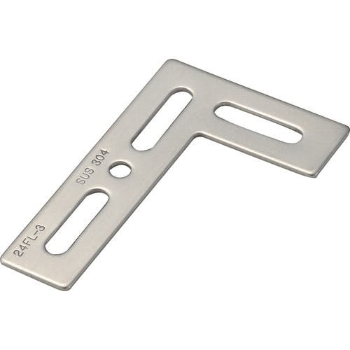 【CAINZ-DASH】トラスコ中山 ジョイント金具２４型フラット　ステン寸法１００Ｘ６５　穴数４ TK24-FL3S【別送品】