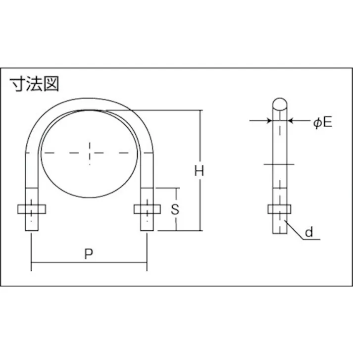 【CAINZ-DASH】トラスコ中山 PC管用Uボルト SUS304 呼び径25A ねじ径W3/8 TPCU-BT25A-S【別送品】