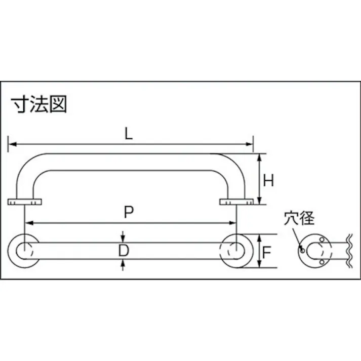 【CAINZ-DASH】トラスコ中山 セーフティーバー ステンレス鏡面仕上げ Φ25XP500XH75 TSB-25-500K【別送品】
