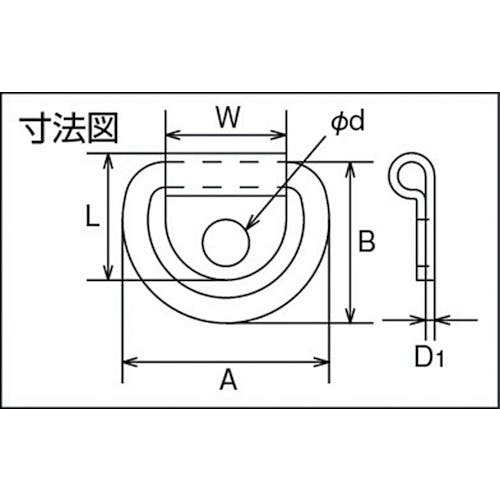 CAINZ-DASH】トラスコ中山 グランドフック ステンレス製 Ａ型 ４ｍｍ