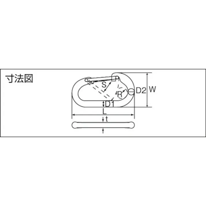 【CAINZ-DASH】トラスコ中山 Dフック ステンレス製 幅4mm (1個=1袋) TDF-4【別送品】