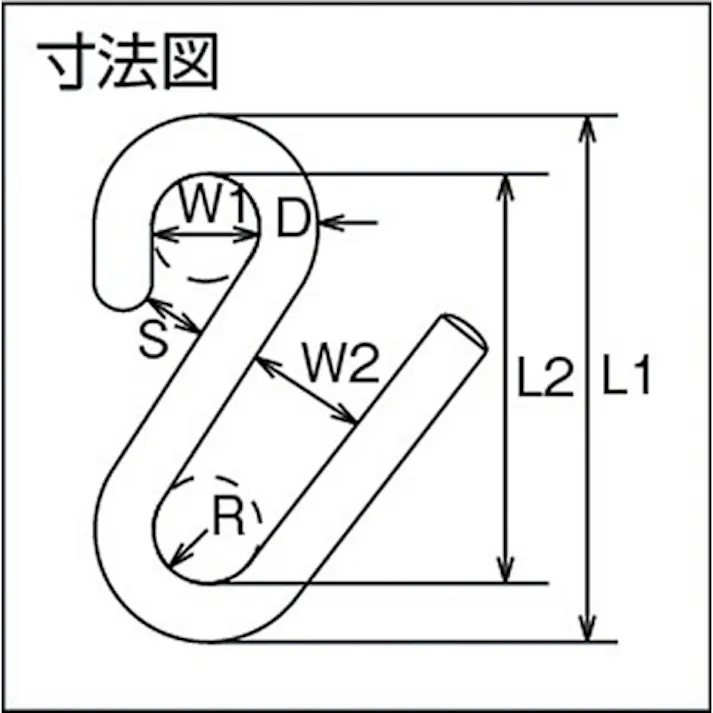 【CAINZ-DASH】トラスコ中山 ペリカンSフック ステンレス製 6mm (1個=1袋) TPS-6【別送品】