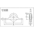 【CAINZ-DASH】トラスコ中山 ベアリング戸車（木製建具用）　丸型（平板枠）　Φ３５　（２個入） THS-25-35M【別送品】