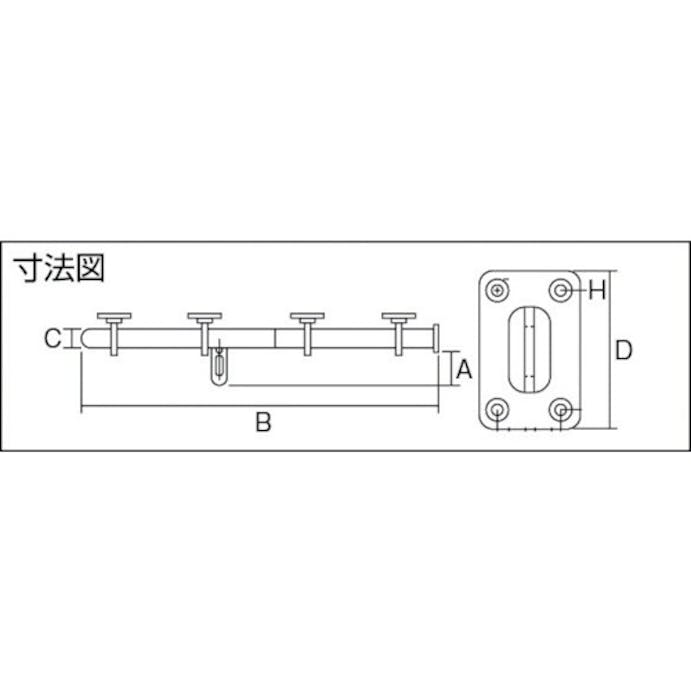 【CAINZ-DASH】トラスコ中山 丸棒貫抜　木扉用・ステンレス製　３００ｍｍ TKB-300S【別送品】