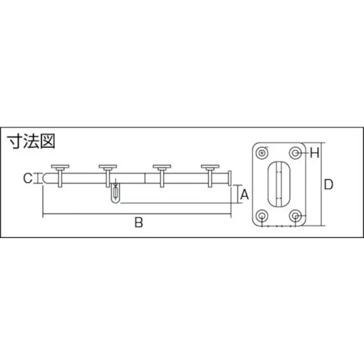 【CAINZ-DASH】トラスコ中山 丸棒貫抜 木扉用・ステンレス製 600mm TKB-600S【別送品】