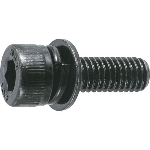 トラスコ中山 座金組込六角穴付ボルト I=3 三価黒 M6×25 6本入 (ばね座金+ISOワッシャー付き) B877-0625 六角穴付ボルト(キャップスクリュー) トラスコ中山 座金組込六角穴付ボルト I=3 三価黒 M6×25 6本入 (ばね座金+ISOワッシャー付き) B877-0625 六角穴付ボルト(キャップスクリュー)