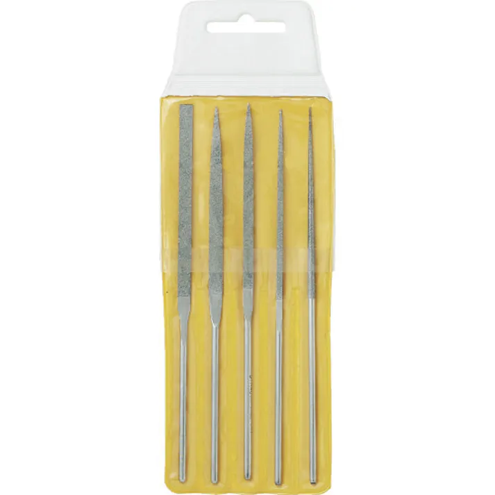 【CAINZ-DASH】トラスコ中山 ダイヤモンドニードルヤスリ 半丸・三角・平・角・丸 5本組S 細目 TNFS2【別送品】