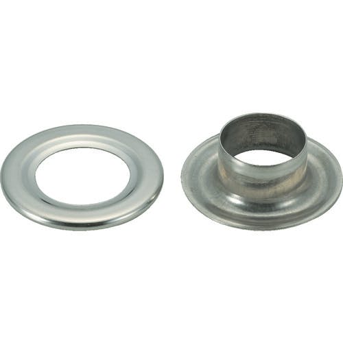 トラスコ中山 両面ハトメ 真鍮ニッケルメッキ 8mm 20組入 (ブリスターパック入) P-THP-BN8 ハトメ トラスコ中山 両面ハトメ 真鍮ニッケルメッキ 8mm 20組入 (ブリスターパック入) P-THP-BN8 ハトメ