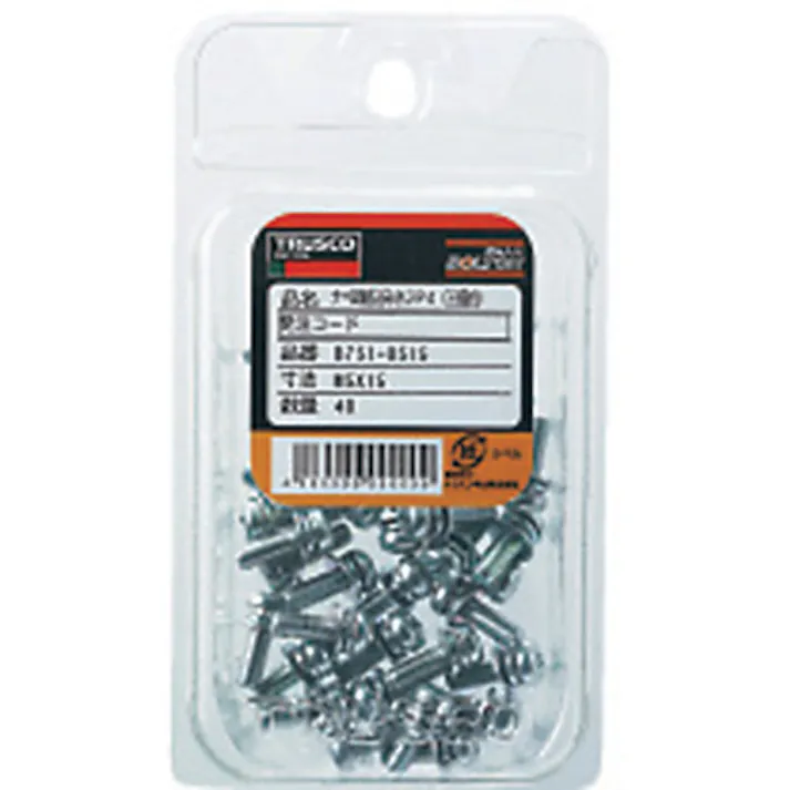 【CAINZ-DASH】トラスコ中山 ナベ頭座金組込ねじ P=3 三価白 M4×40 28本入 (ばね座金+JISワッシャー付き) B750-0440【別送品】