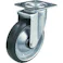 【CAINZ-DASH】トラスコ中山 キャスター TYSシリーズ 自在 ゴム車100mm TYS-100【別送品】