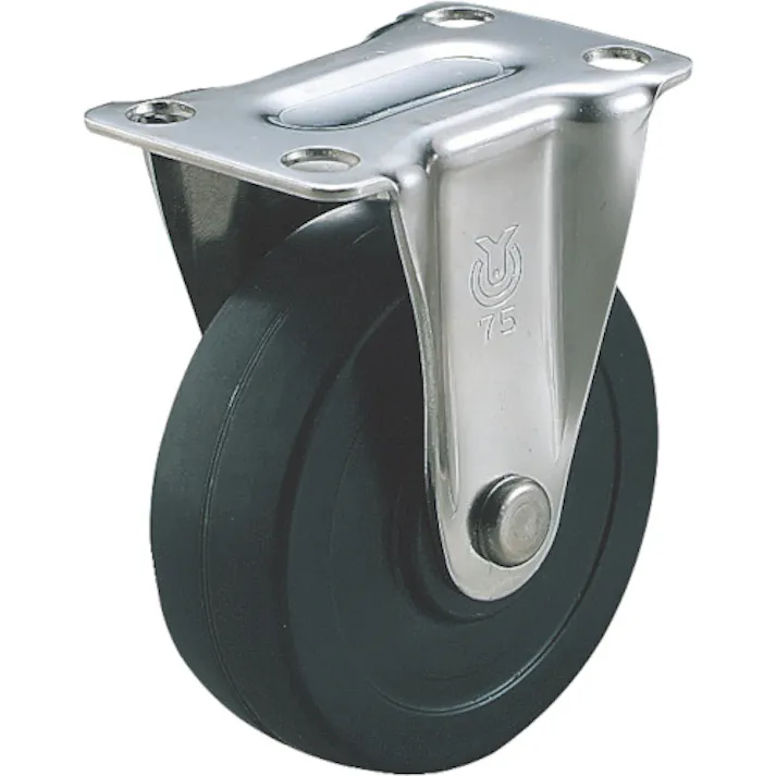 【CAINZ-DASH】トラスコ中山 キャスター TYSシリーズ 固定 ゴム車75mm TYSK-75【別送品】