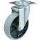 【CAINZ-DASH】トラスコ中山 キャスター TYSシリーズ 自在 ウレタン車100mm TYSU-100【別送品】