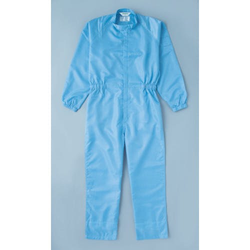【CAINZ-DASH】トラスコ中山 制電糸グリッド仕様フード無つなぎ服　ブルー　Ｌ TCOG-B-L【別送品】