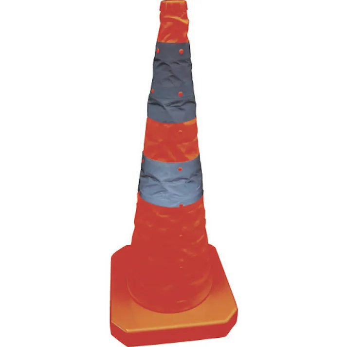 【CAINZ-DASH】トラスコ中山 パタパタコーン 700mm 赤 TCCP-700-R【別送品】