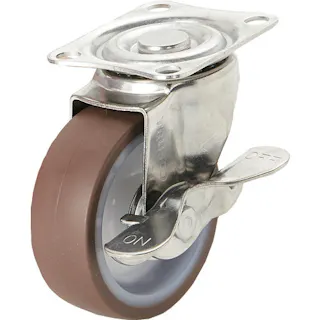 【CAINZ-DASH】トラスコ中山 キャスター TYSシリ-ズ オールステンレス 自在SP付 ウレタン Φ75 TYSUB-SUS-75【別送品】